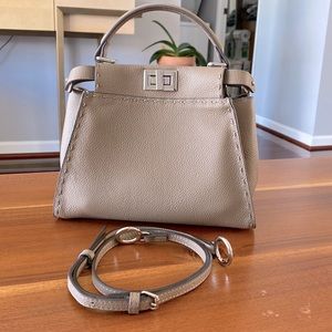 Leather fashion handbag